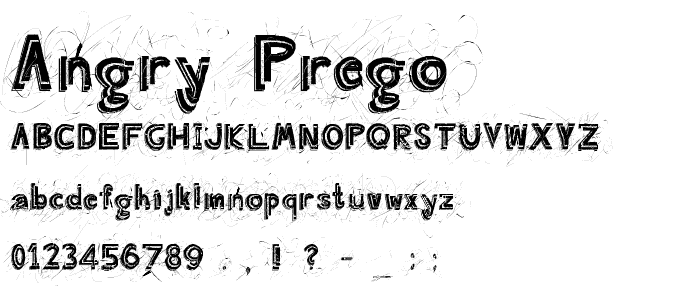 Angry Prego font